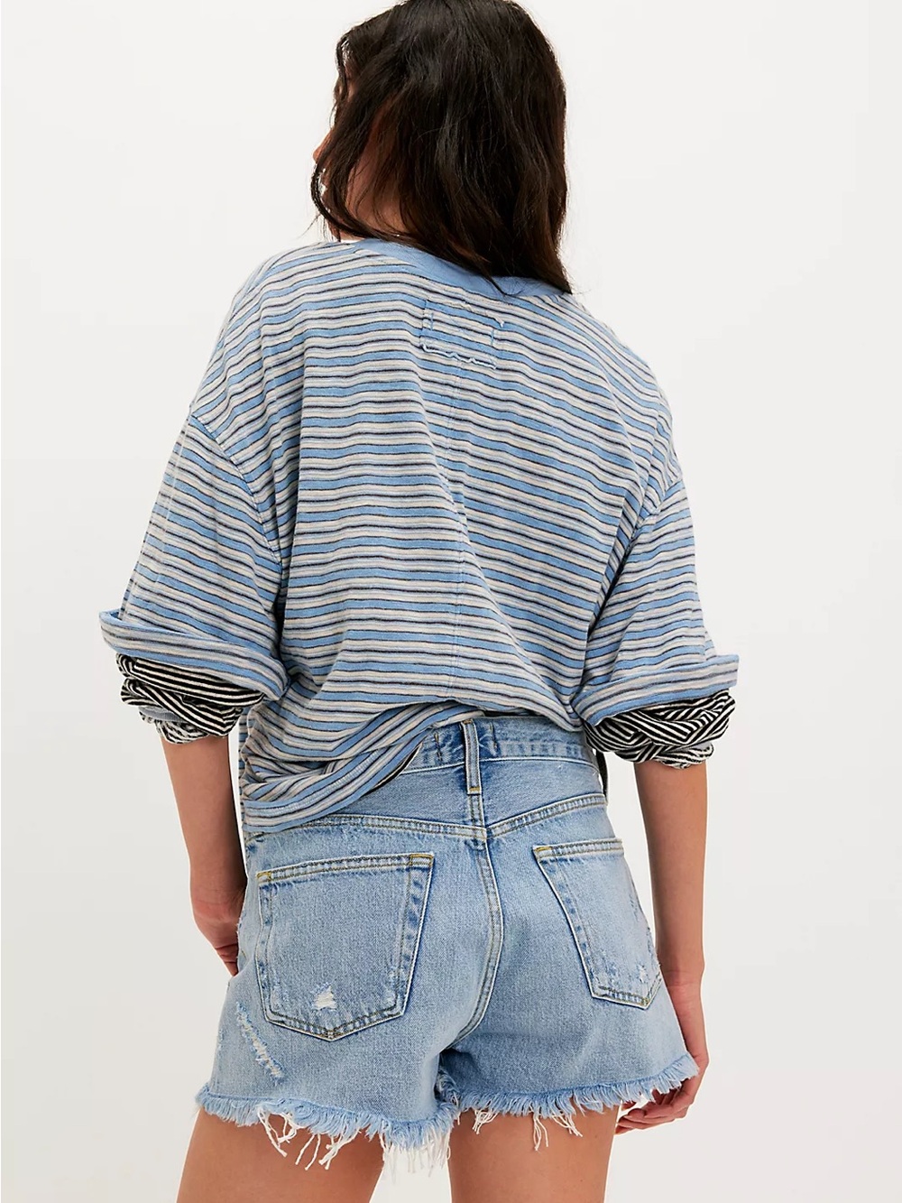 Agolde Parker Denim Shorts - Picture 3 of 9